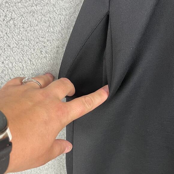 Torrid 1 Mini Scuba Fluted Dress in Deep Black - Picture 6 of 11